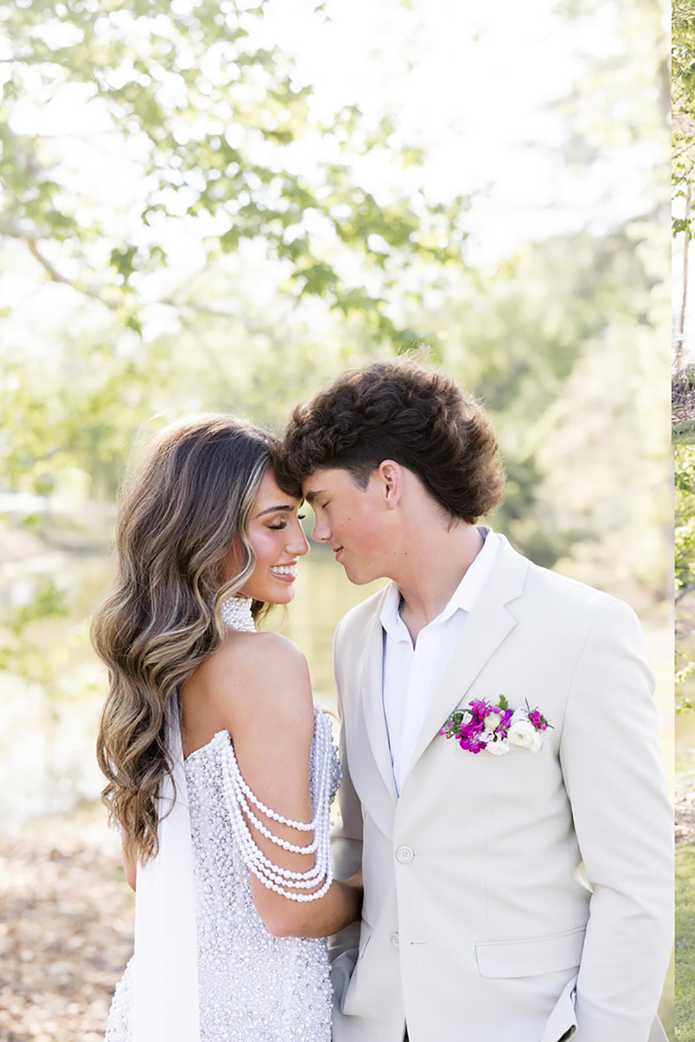 Sparkly White Mermaid Off the Shoulder Corset Long Prom Dress with Pearls