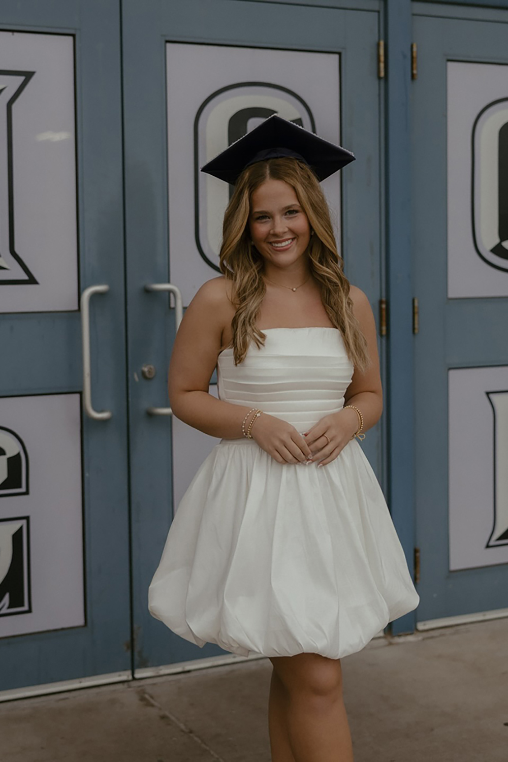 White Strapless A Line Ruched Short Graduation Dress