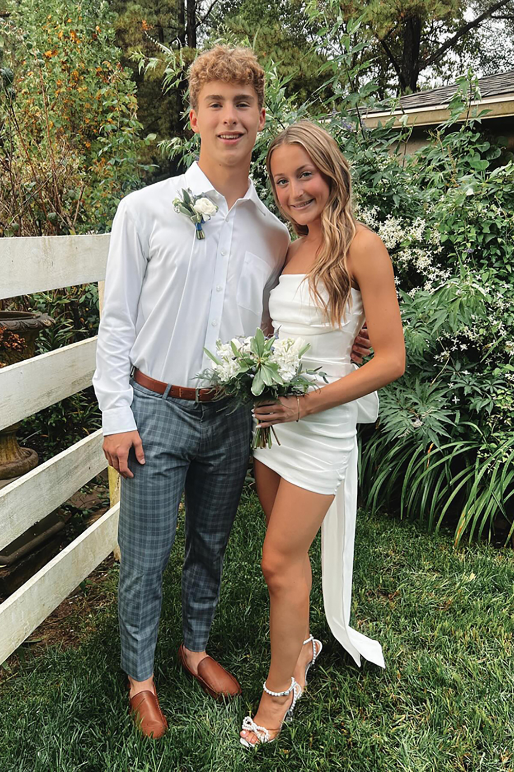 White Tight Strapless Ruched Short Graduation Dress with Bow