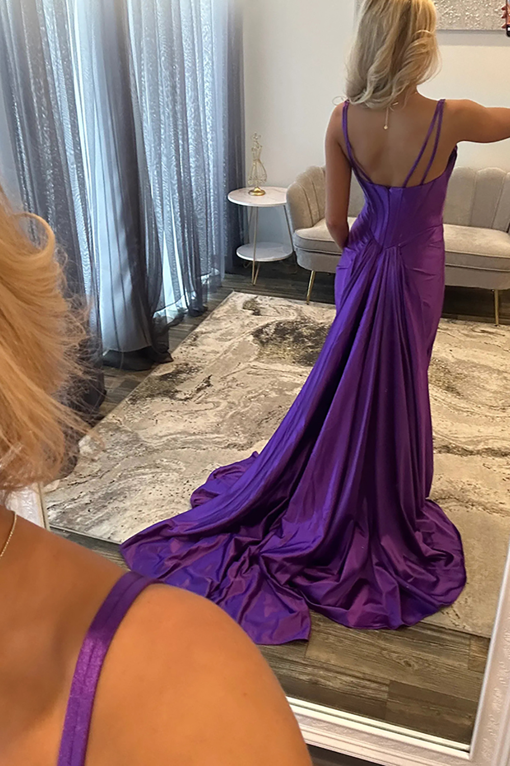 Sparkly Champagne Mermaid Corset Long Prom Dress with Cape