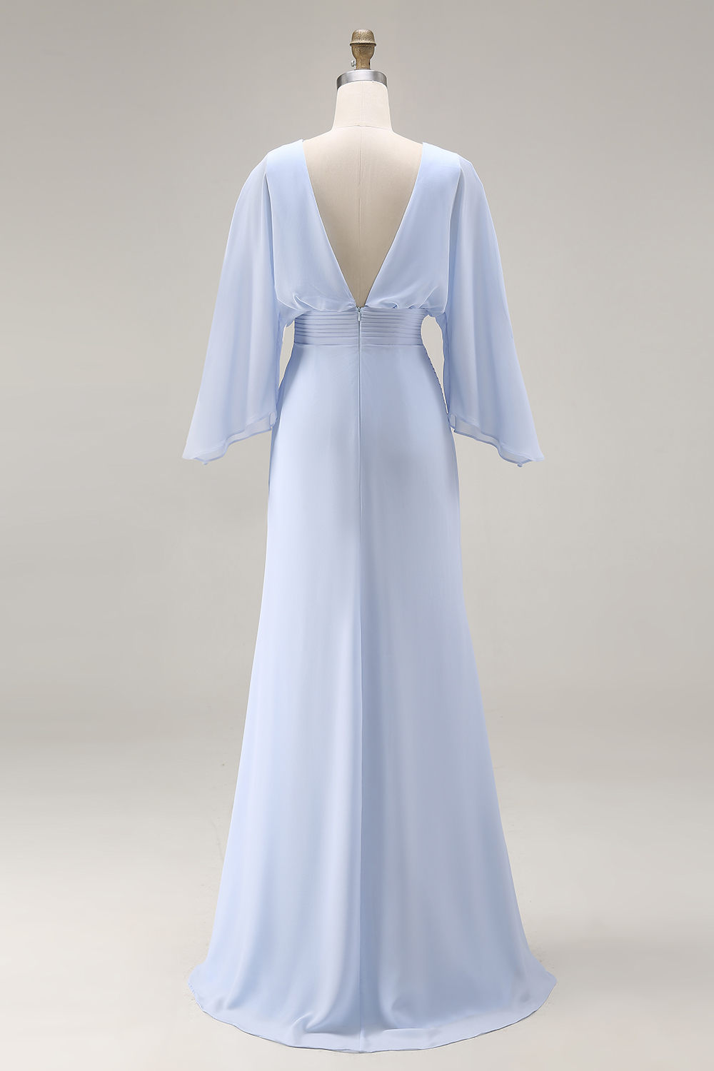 Elegant Dusty Rose Satin Mermaid Backless Long Mother of the Bride Dress with Pockets