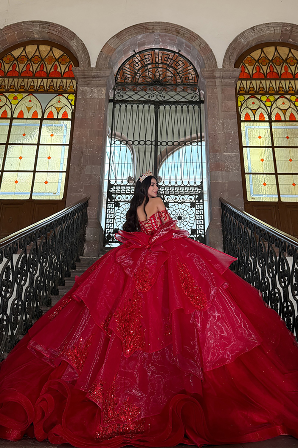 Sparkly Corset Blush Ball Gown Long Quinceanera Dress with Beading
