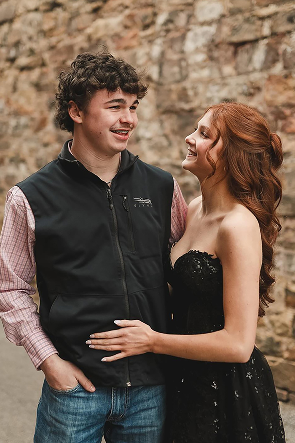 Sparkly Light Blue Tiered Corset Ruffled Long Prom Dress with Cape