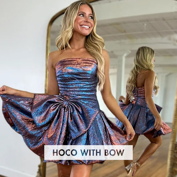 Hoco Dresses with Bow