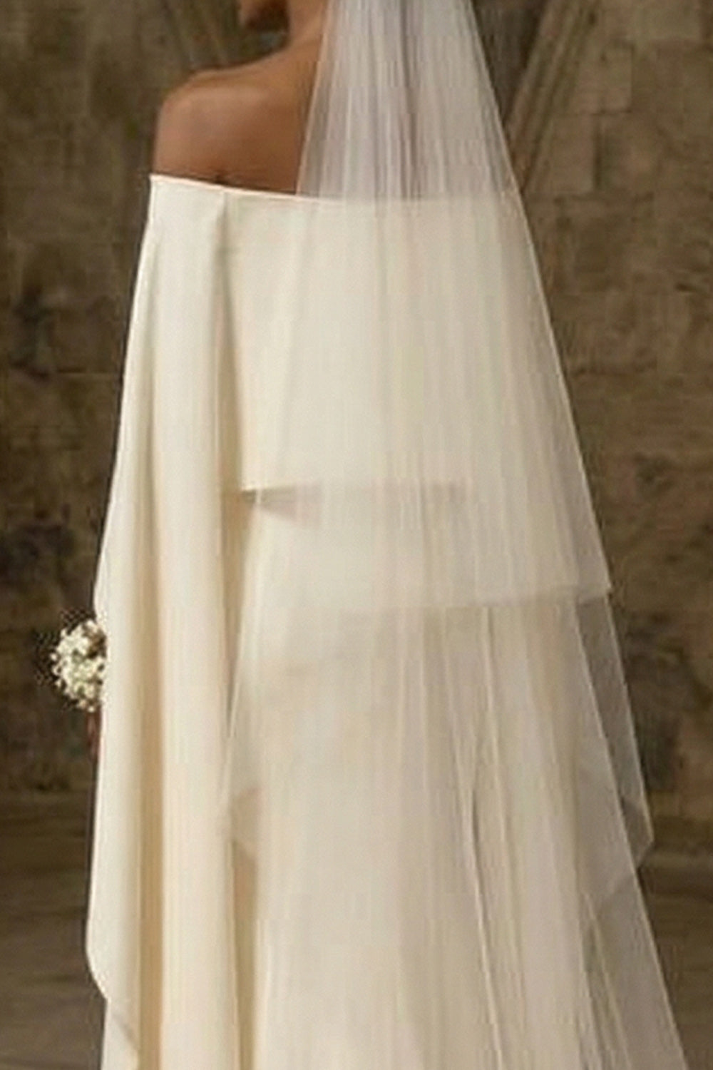 White Sheath Boho Maxi Wedding Dress with Slit