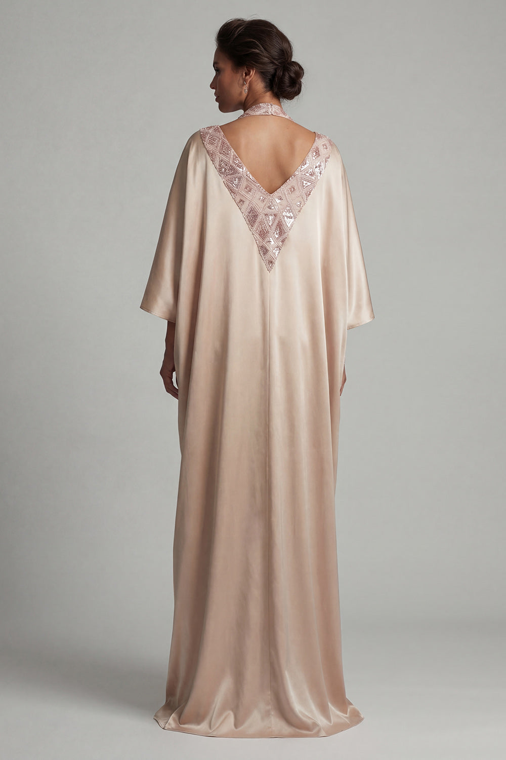 Sparkly Champagne Sequin Sheath Halter Long Mother of the Bride Dress with Slit