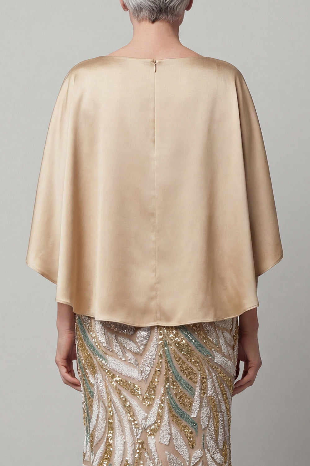 Sparkly Champagne Sequin Mermaid Long Grandmother of the Bride Dress