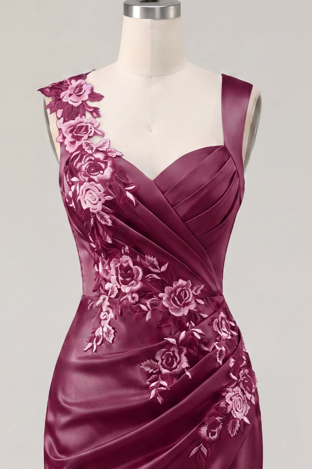 Navy Ruched Floral Thick Straps Tight Short Homecoming Dress