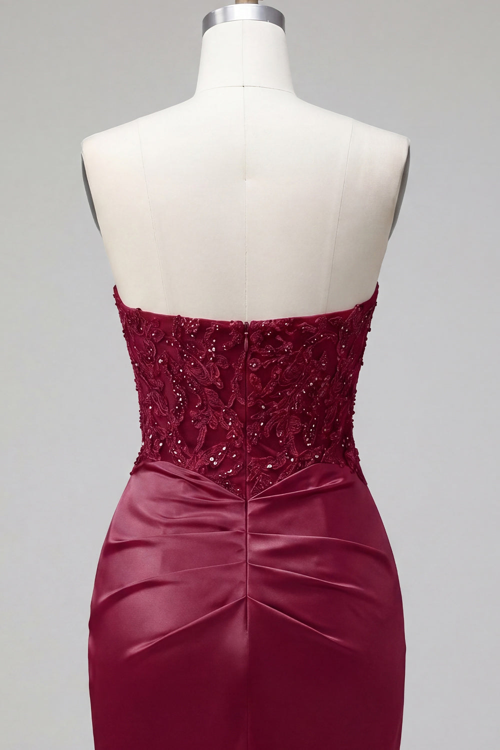 Sparkly Burgundy Sweetheart Beaded Ruched Tight Short Homecoming Dress