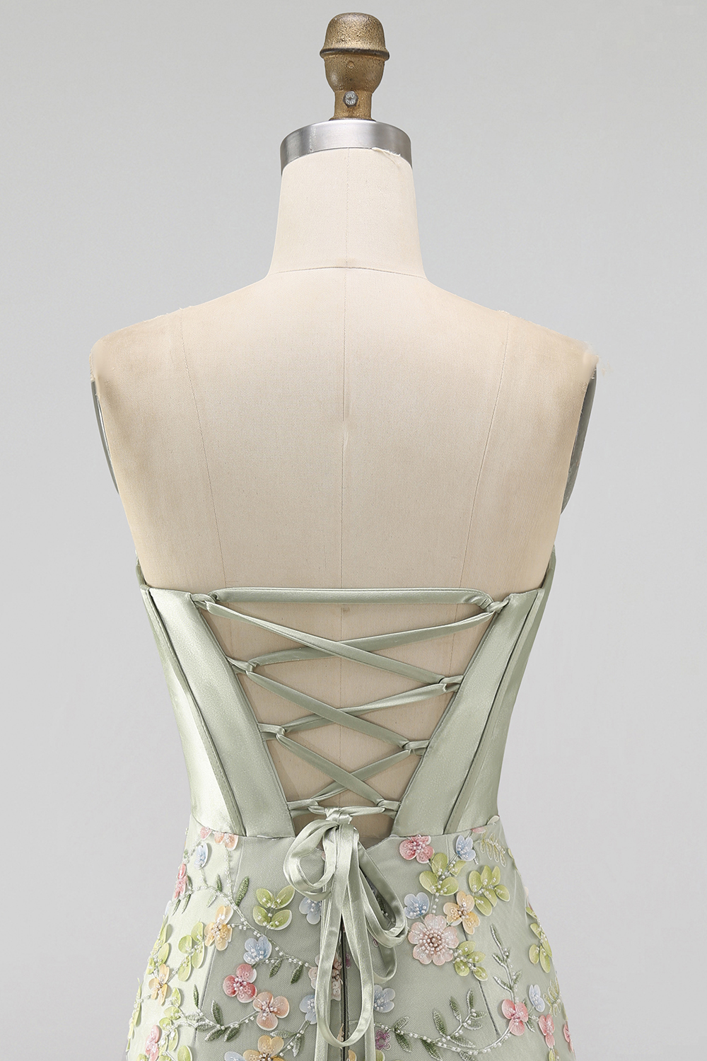 Floral Pink Sweetheart Tight Short Corset Homecoming Dress