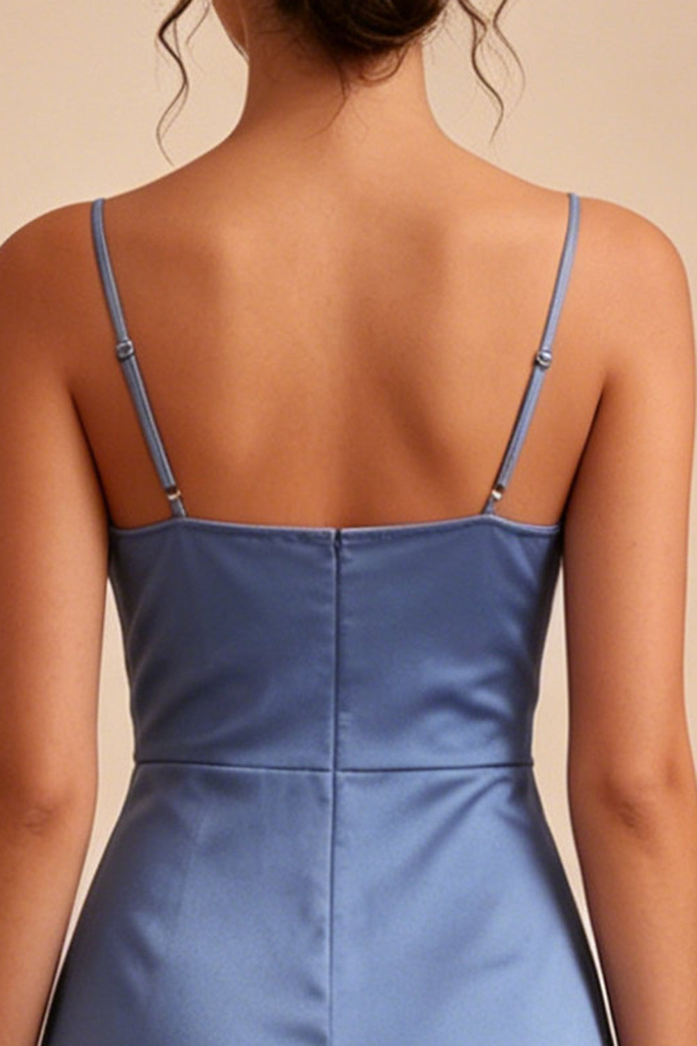 Steel Blue Tight Spaghetti Straps Short Homecoming Dress