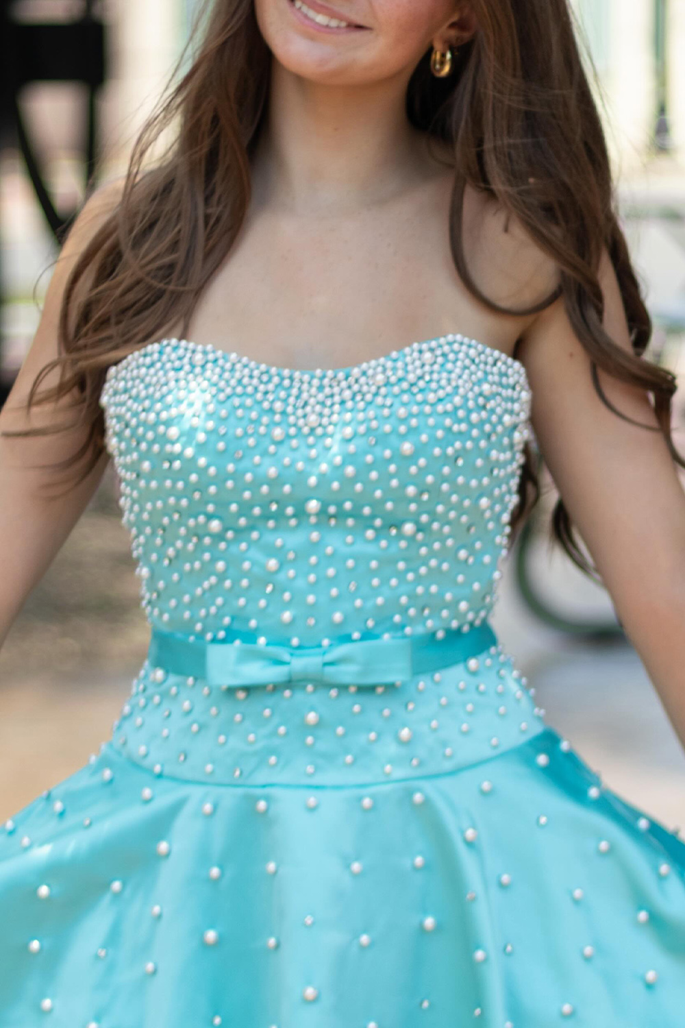Fuchsia A Line Strapless Short Homecoming Dress with Pearls
