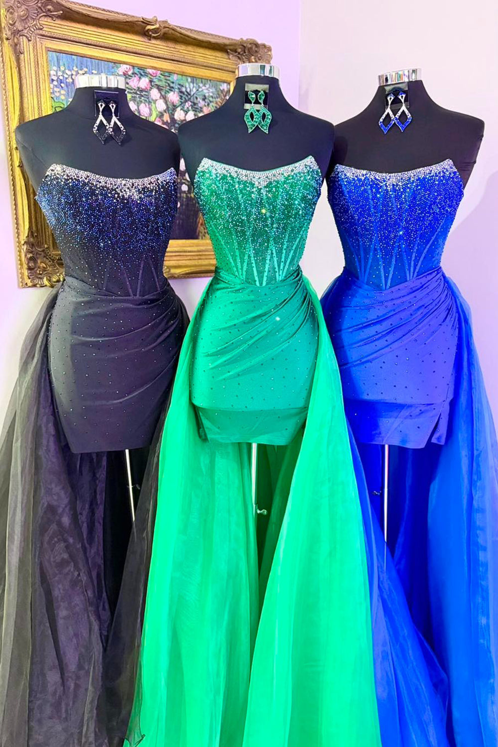 Sparkly Beaded Green Corset Short Homecoming Dress with Cape