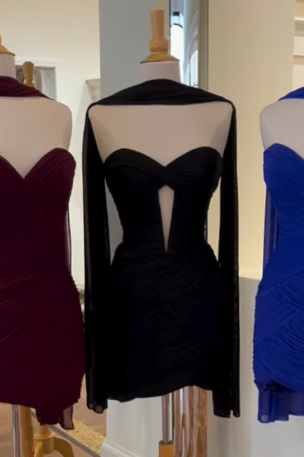 Royal Blue Neck Scarf Tight Sweetheart Short Homecoming Dress
