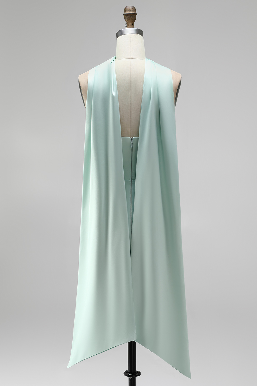 Mint Corset Short Tight Strapless Ruched Homecoming Dress with Slit