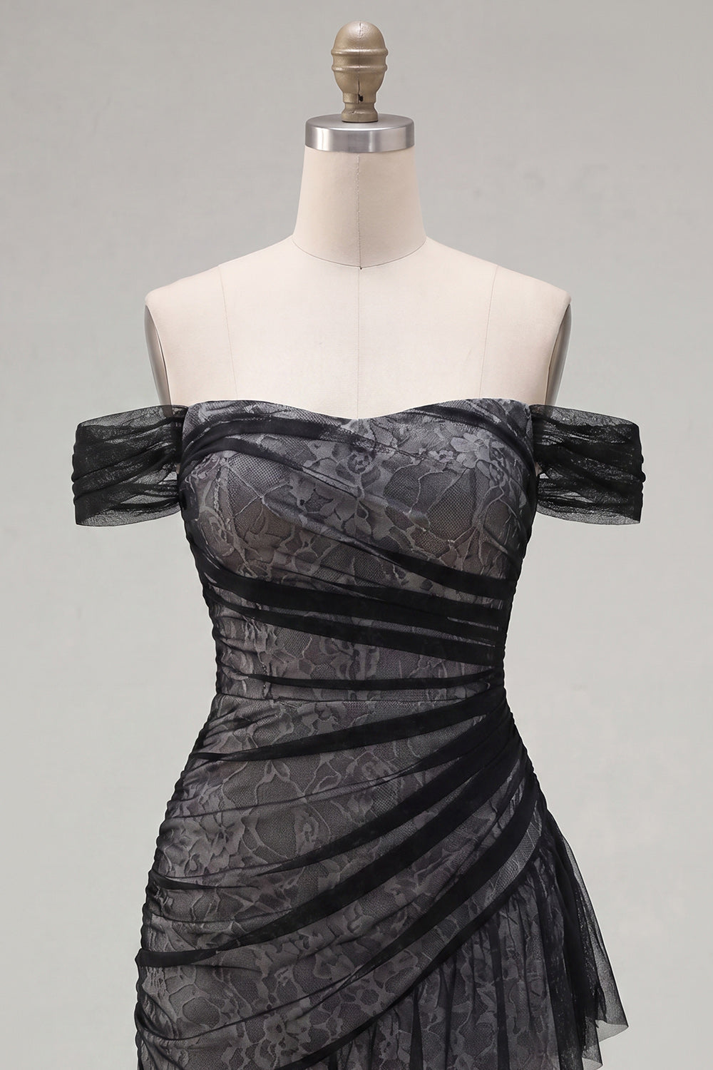 Black Ruched Tight Short Homecoming Dress with Ruffles