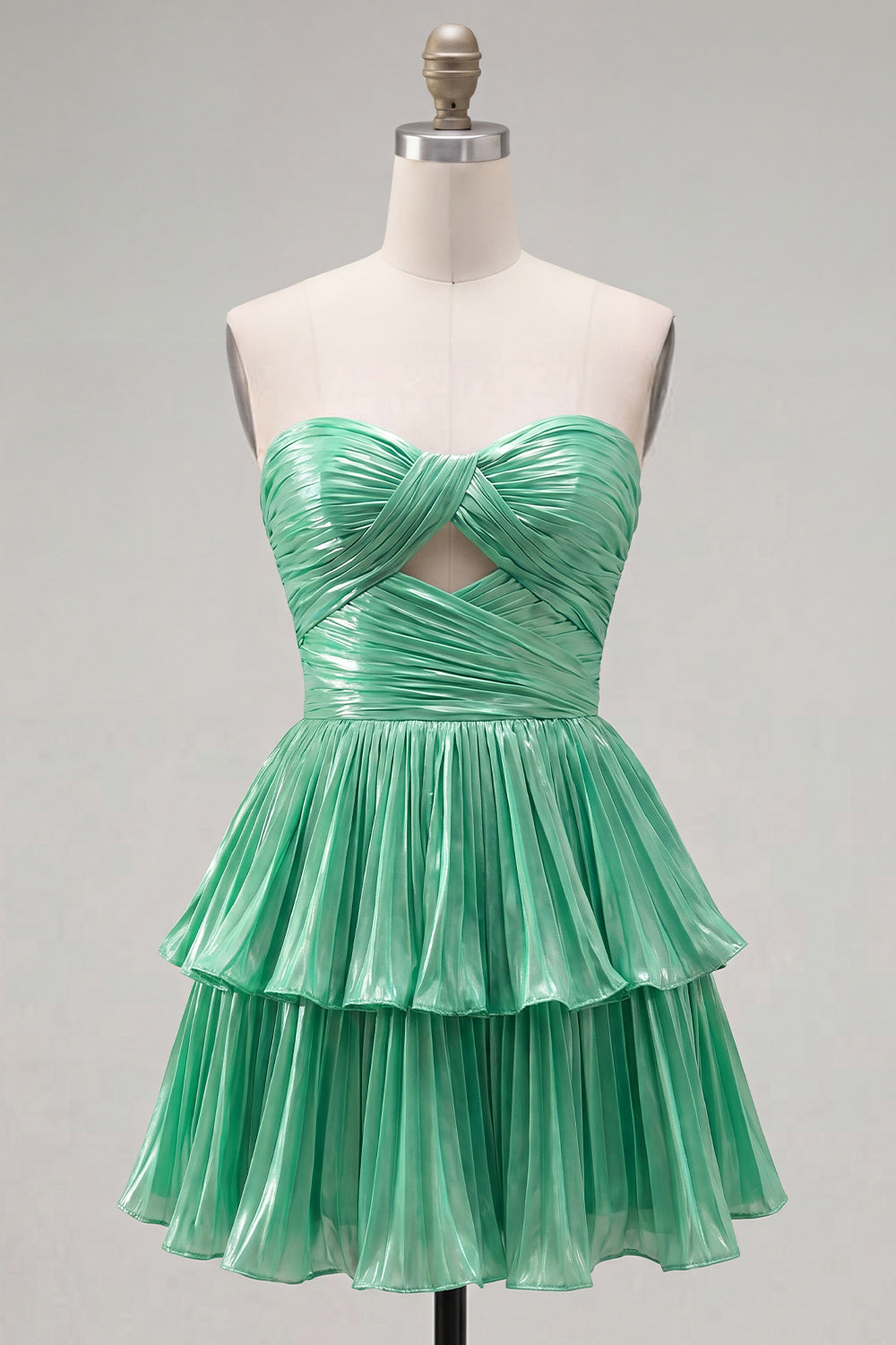 Royal Blue Sweetheart Pleated A-Line Tiered Short 80s Homecoming Dress