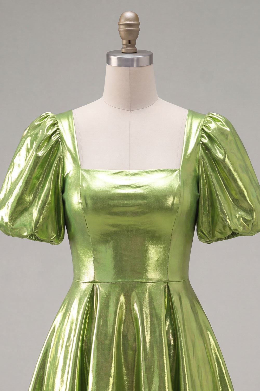 Hot Pink Metallic A-Line Short 80s Homecoming Dress with Sleeves