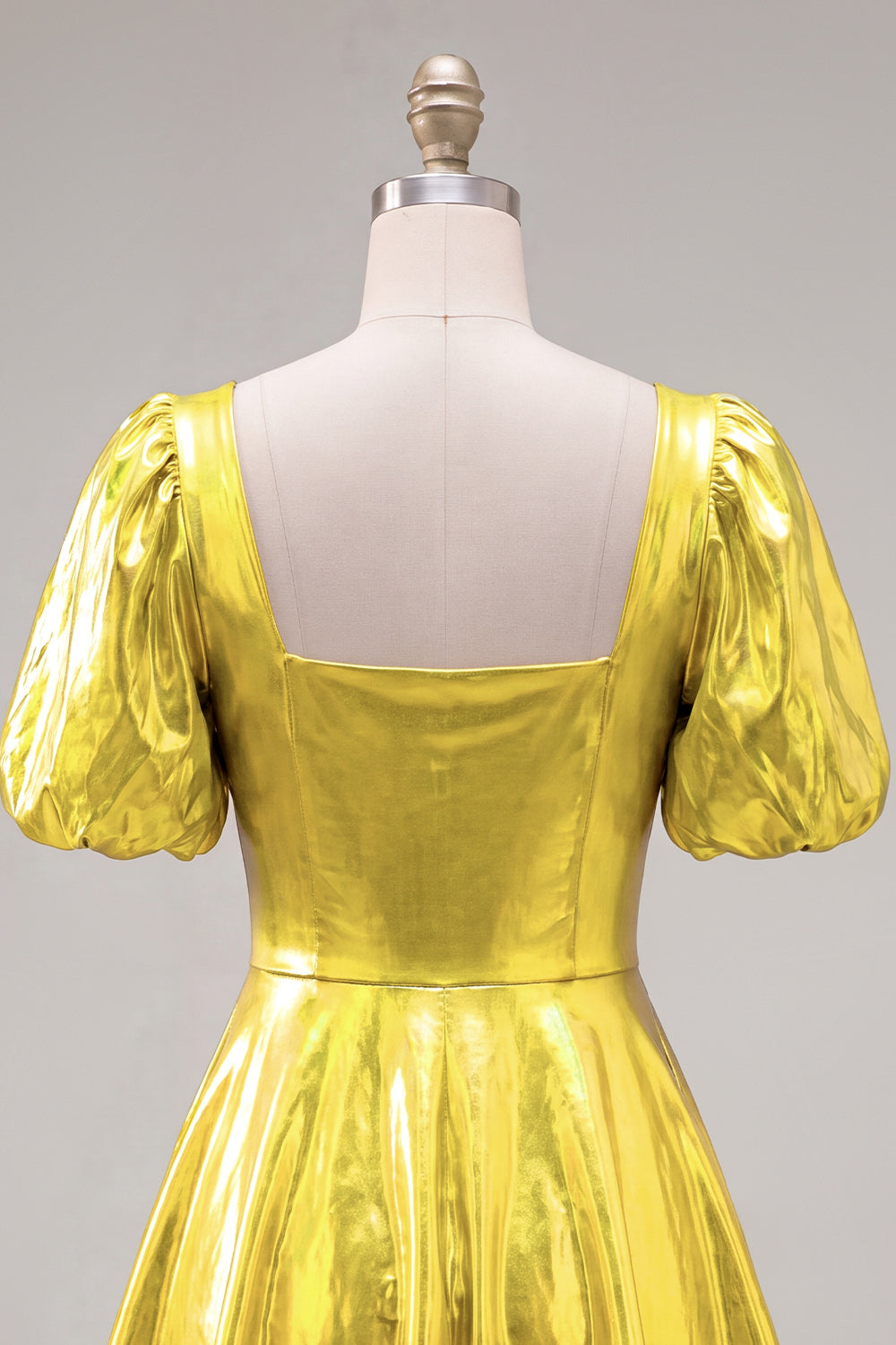 Hot Pink Metallic A-Line Short 80s Homecoming Dress with Sleeves