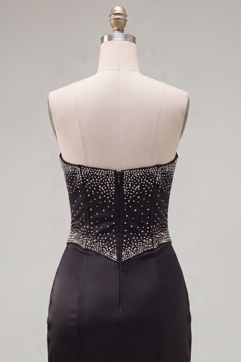 Sparkly Black Corset Beaded Keyhole Tight Short Homecoming Dress