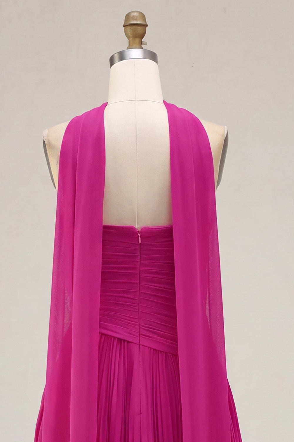 Pink Pleated A-Line Sweetheart Short Homecoming Dress with Neck Scarf