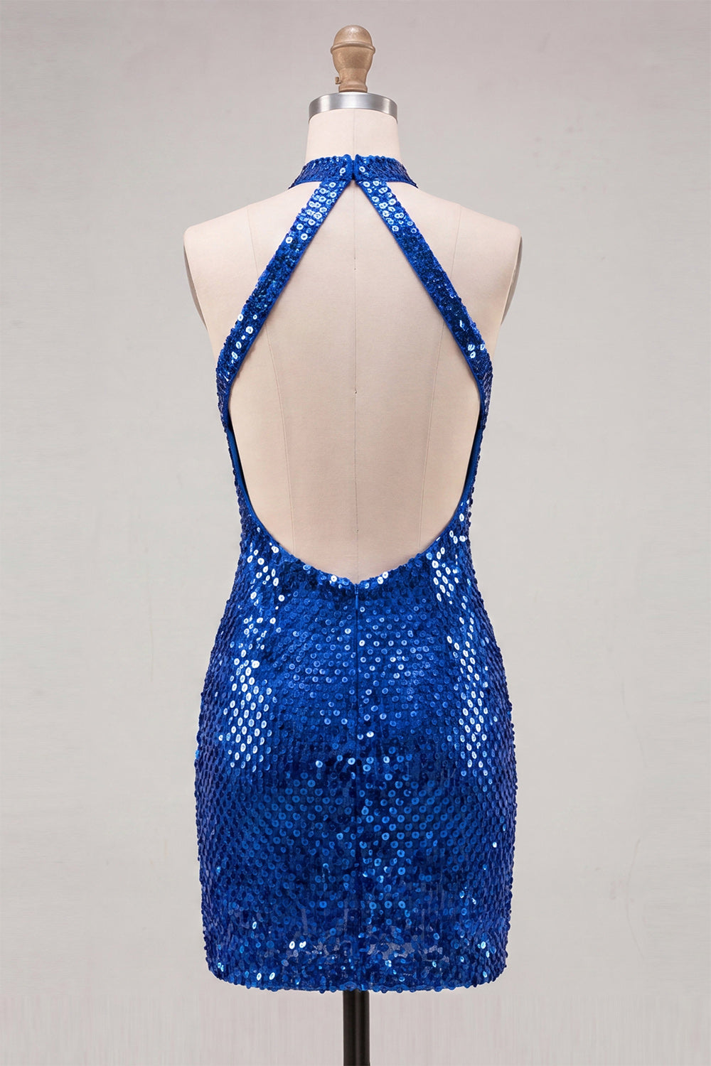 Sparkly Silver Sequin Tight Short Homecoming Dress