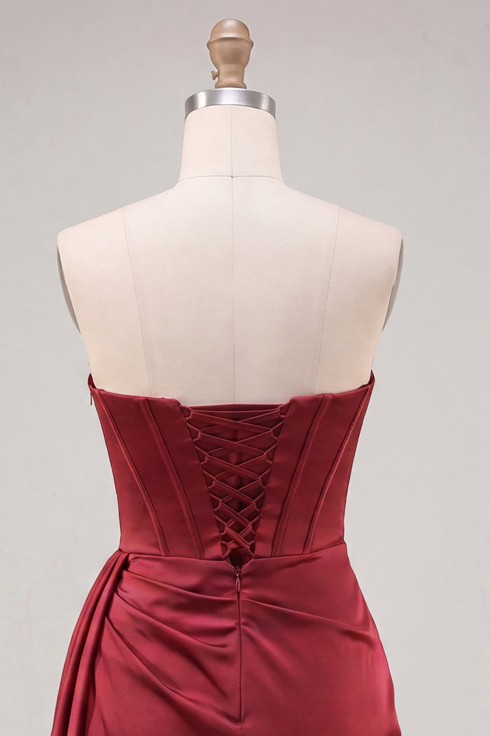 Gold Corset Satin Ruched Short Tight Homecoming Dress with Fringes