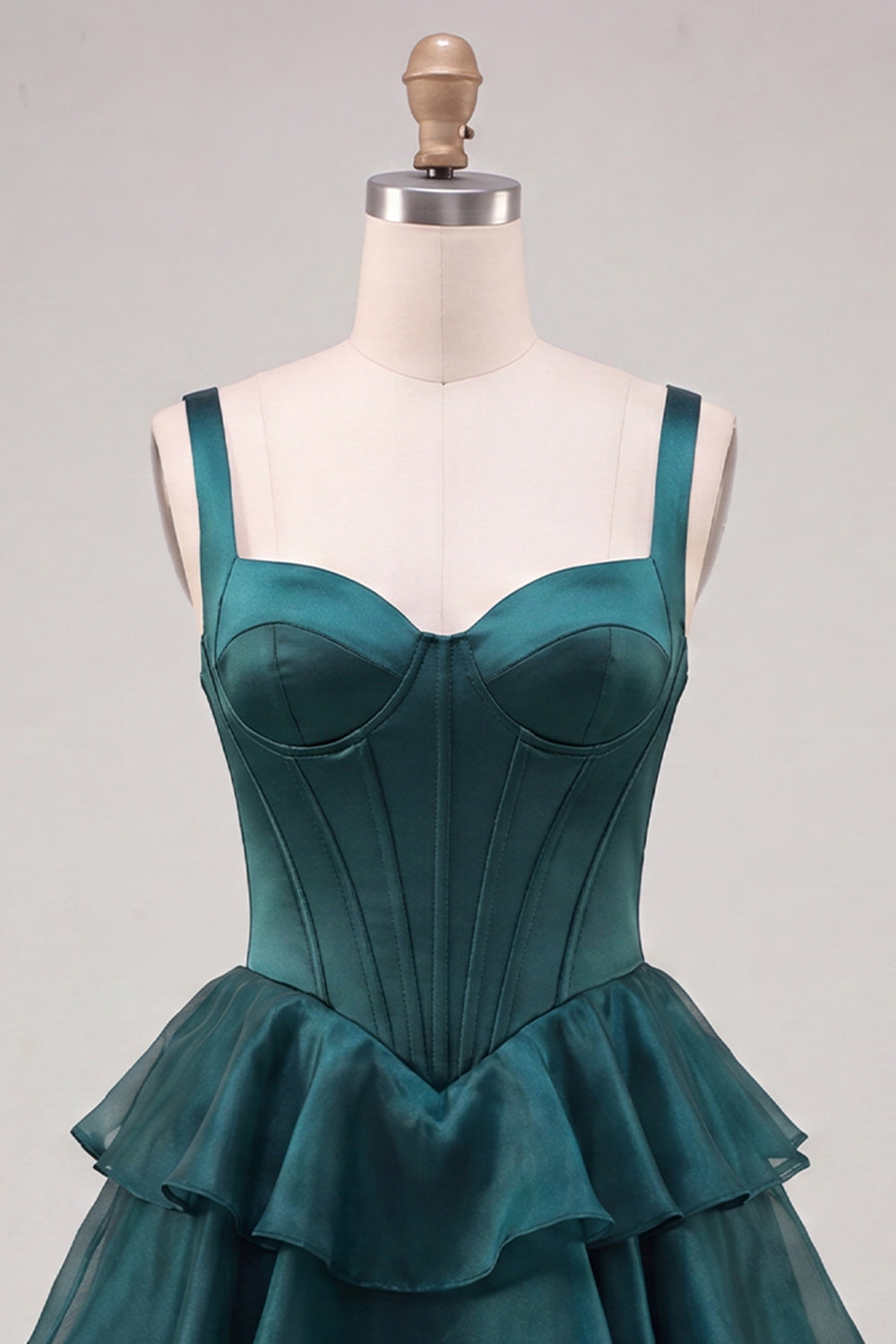 Yellow Corset Ruffled Tiered A-Line Short Homecoming Dress