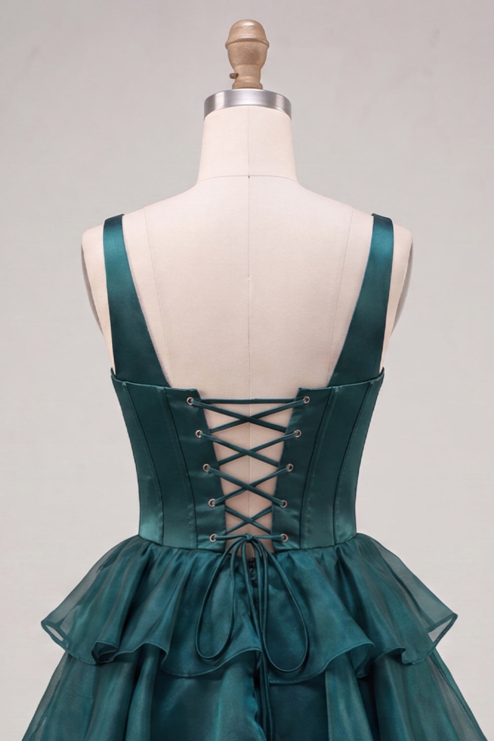 Yellow Corset Ruffled Tiered A-Line Short Homecoming Dress