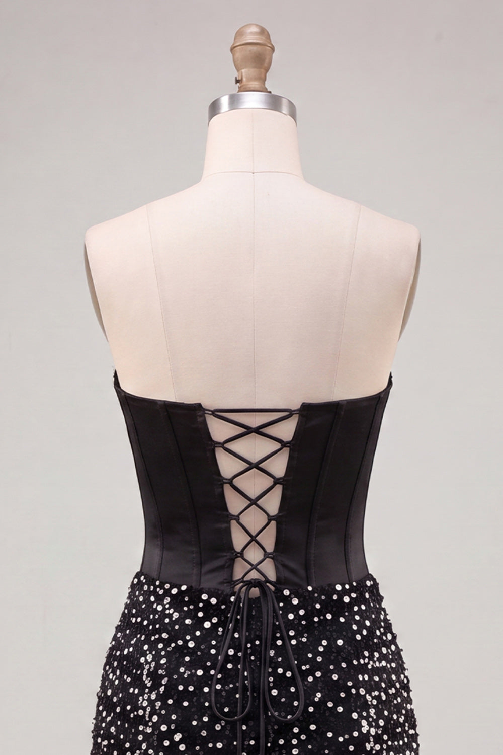 Sky Blue Sparkly Corset Beaded Tight Short Homecoming Dress