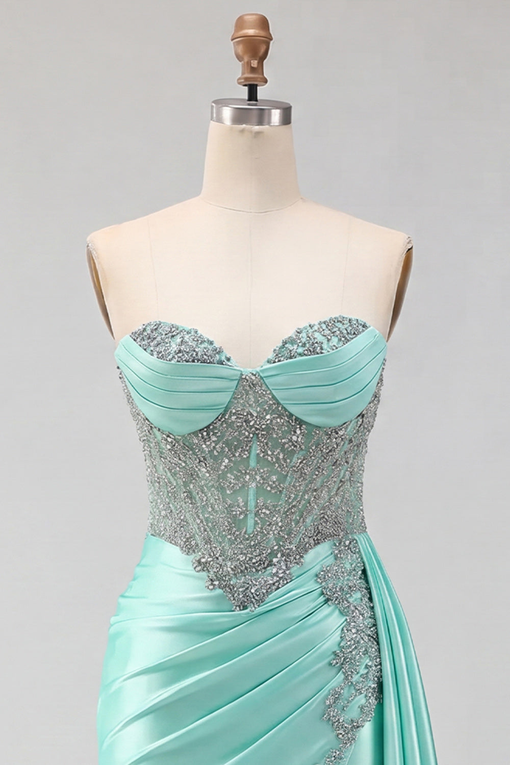 Sparkly Gold Corset Beaded Satin Tight Short Homecoming Dress