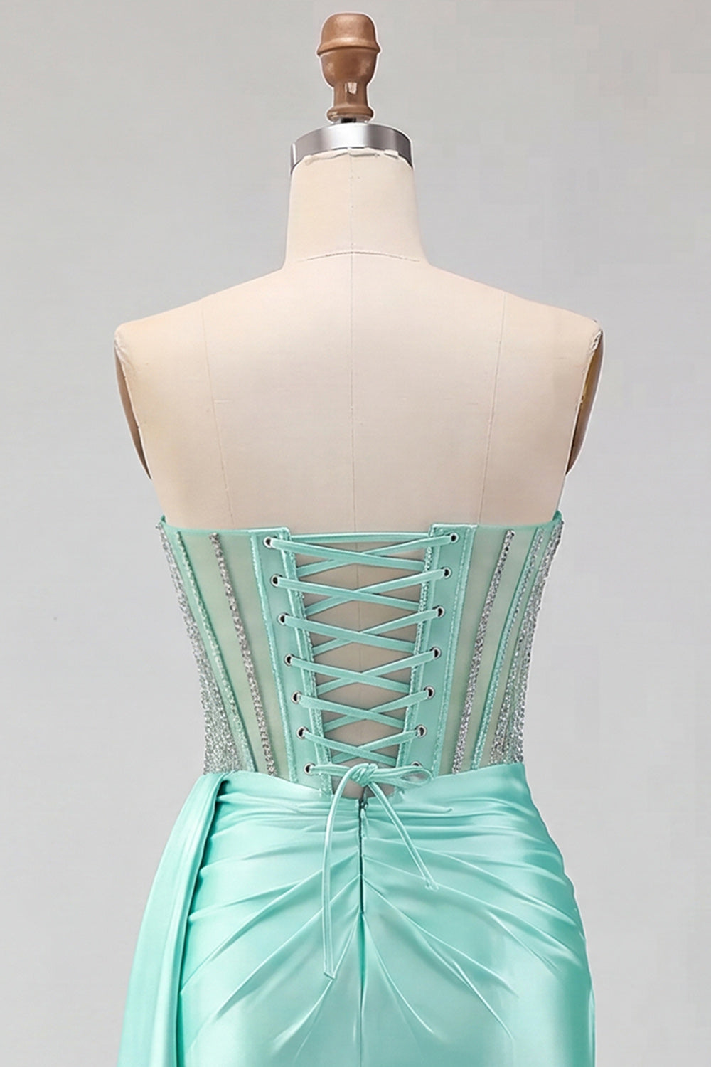 Sparkly Gold Corset Beaded Satin Tight Short Homecoming Dress