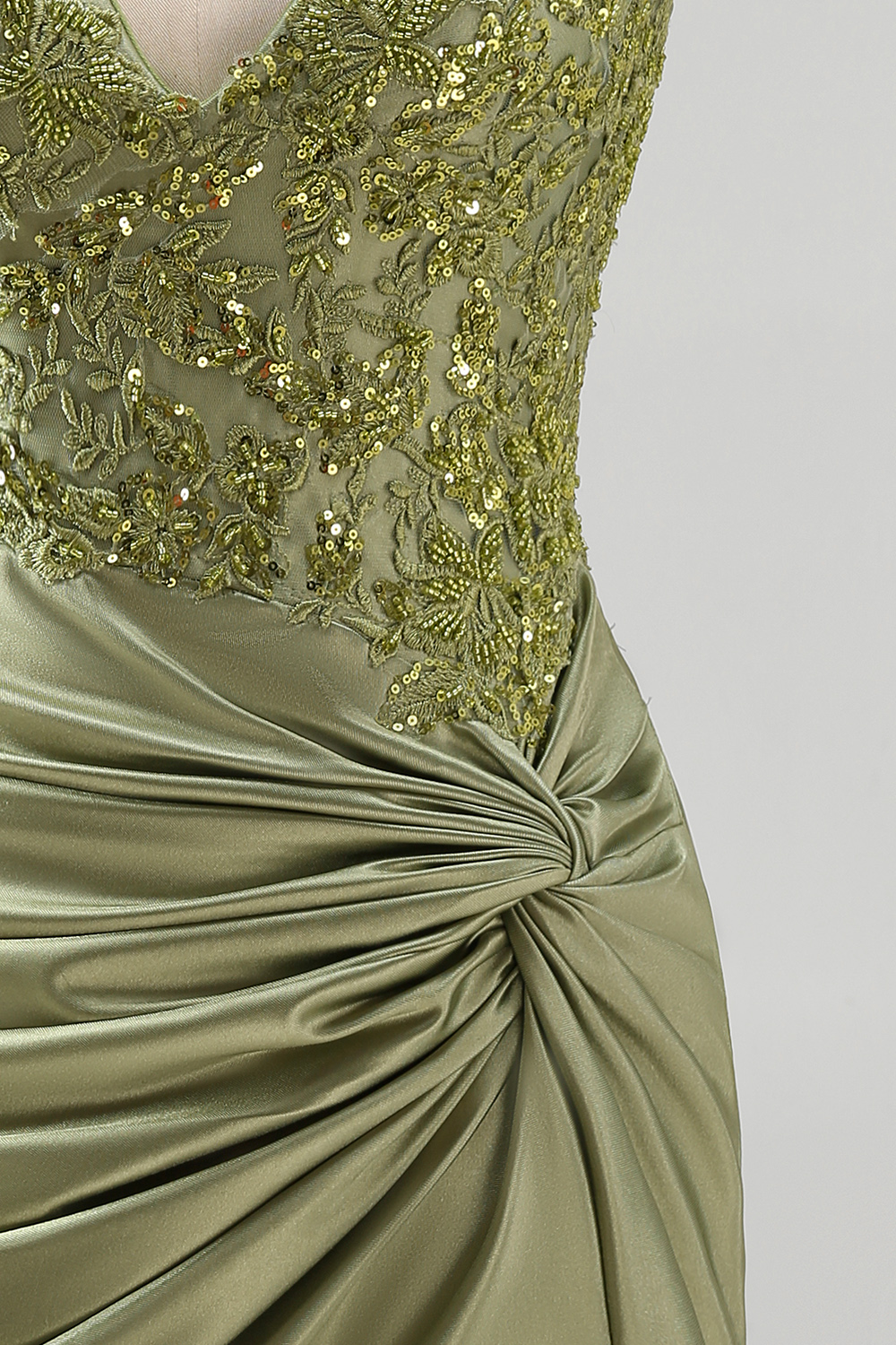 Army Green Ruched Halter Appliqued Tight Short Corset Homecoming Dress
