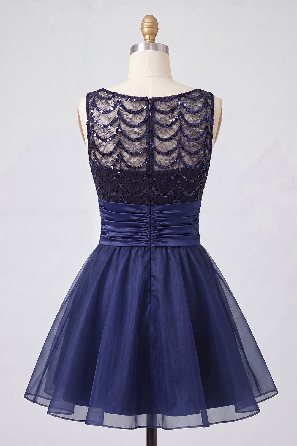 Sparkly Dark Green Ruched Sequin A-Line Short Homecoming Dress