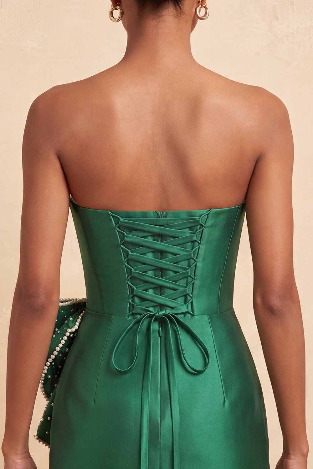 Fuchsia Beaded Satin Tight Short Homecoming Dress with Bow