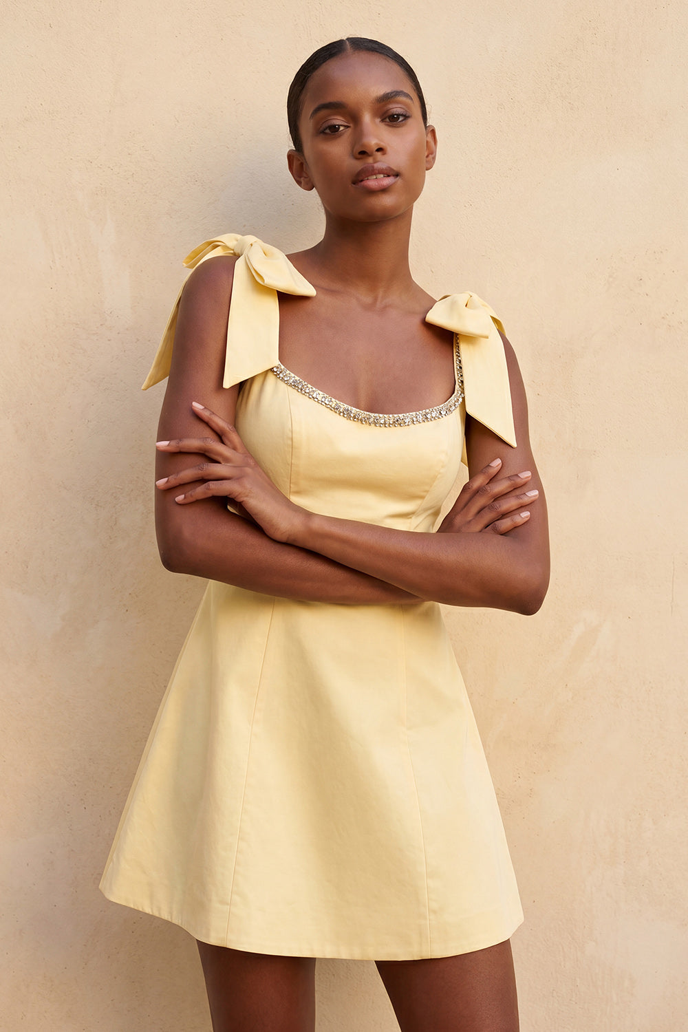 Red Scoop Neck A-Line Short Homecoming Dress with Bows