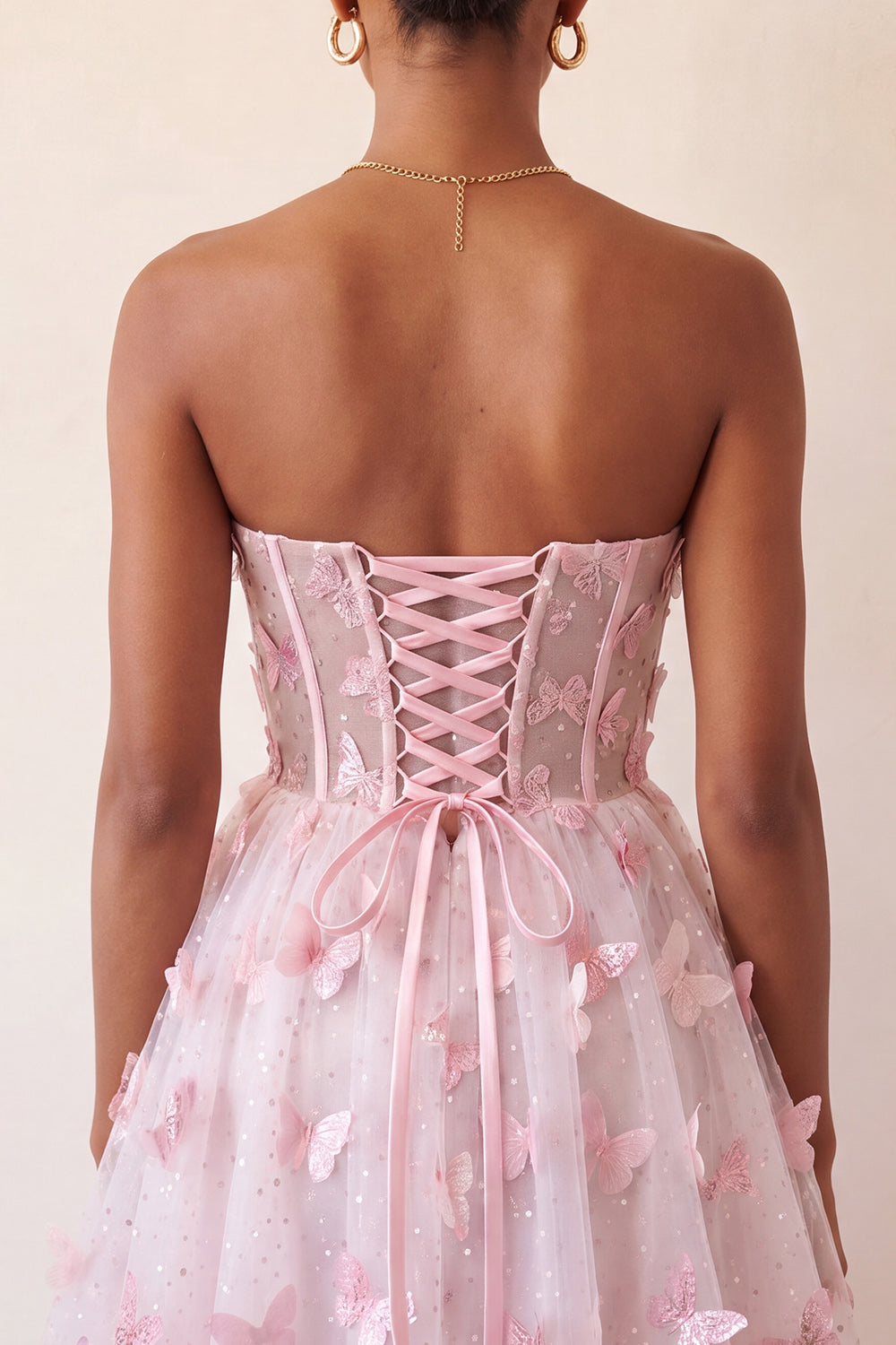 Sparkly Sky Blue Corset Short A-Line Homecoming Dress with 3D Butterflies