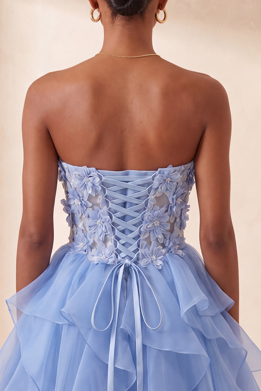 Floral Sage Green Ruffled Corset Short Homcoming Dress