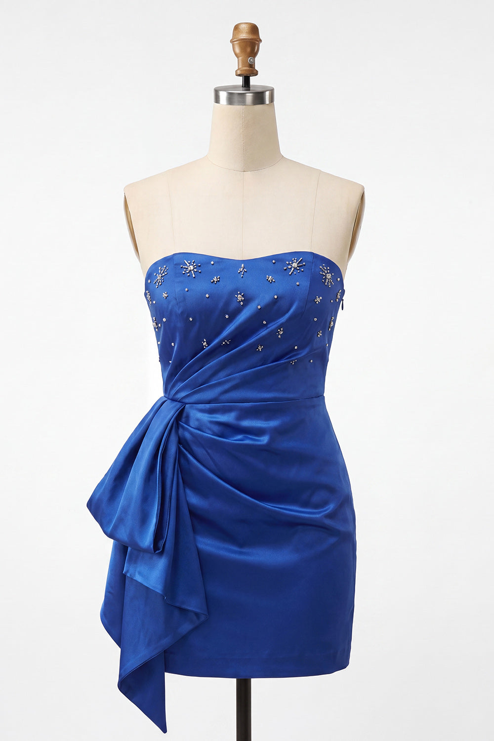 Fuchsia Strapless Ruched Tight Short Homecoming Dress with Sash