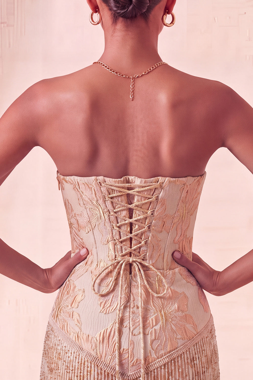 Light Blue Corset Jacquard Tight Short Homecoming Dress with Fringes