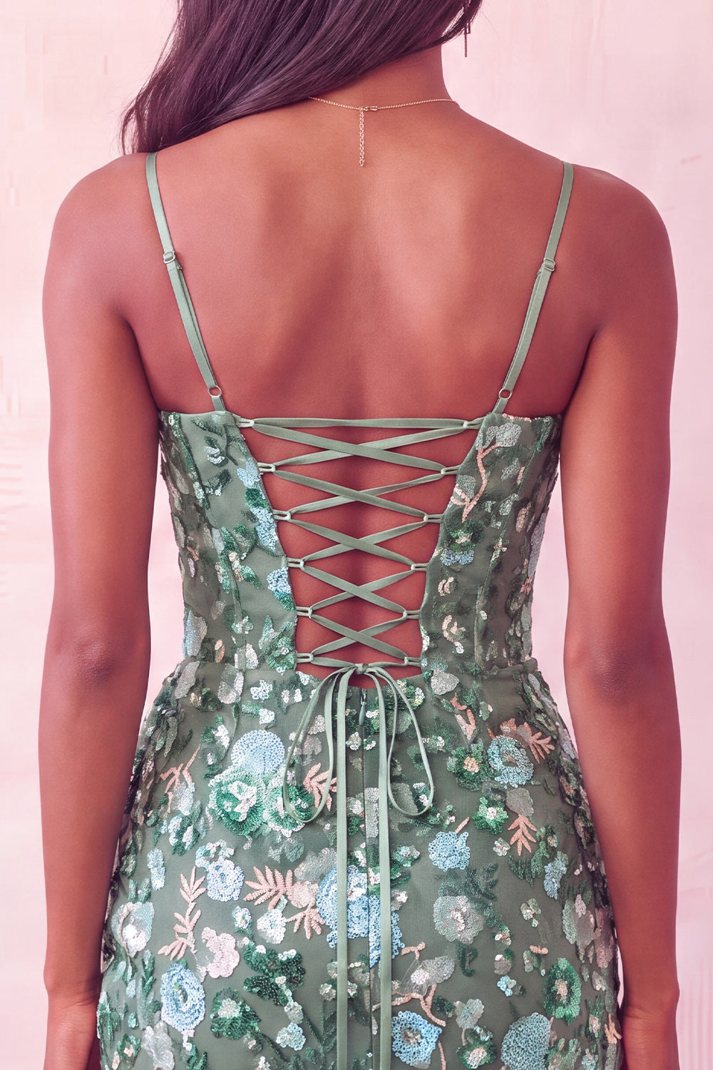 Red Sparkly Floral Sequin Corset Tight Short Homecoming Dress