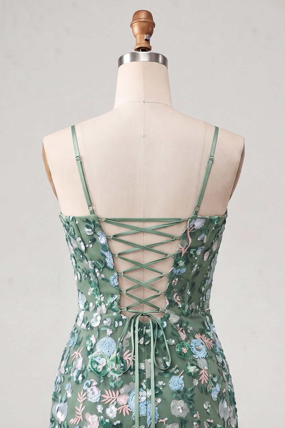 Red Sparkly Floral Sequin Corset Tight Short Homecoming Dress