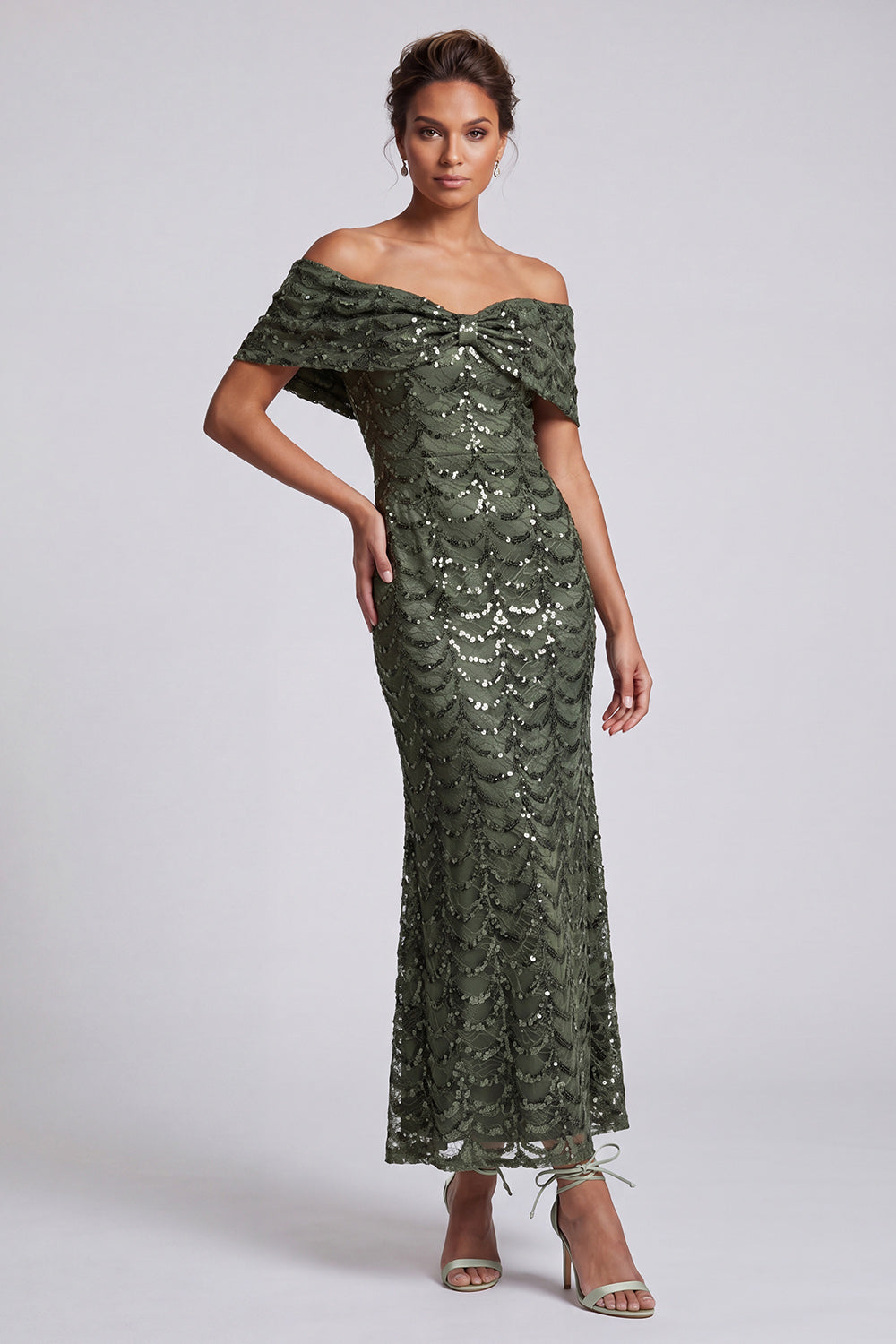 Sparkly Navy Mermaid Long Sequin Mother of the Bride Dress