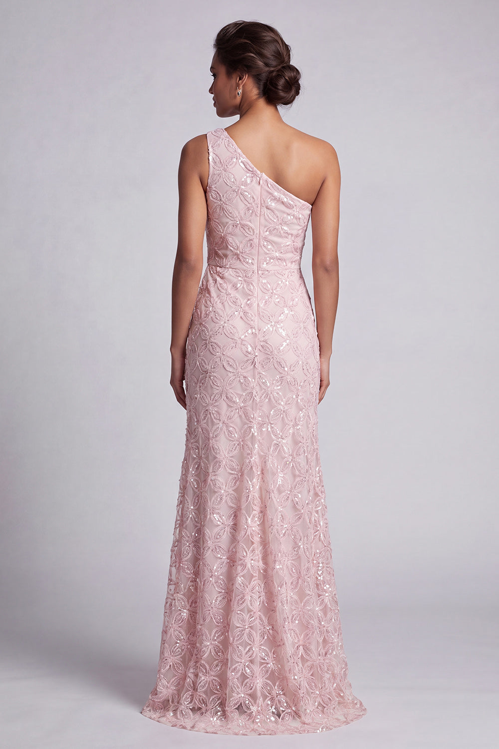 Sparkly Champagne Sequin Long Mermaid Mother of the Bride Dress with Keyhole