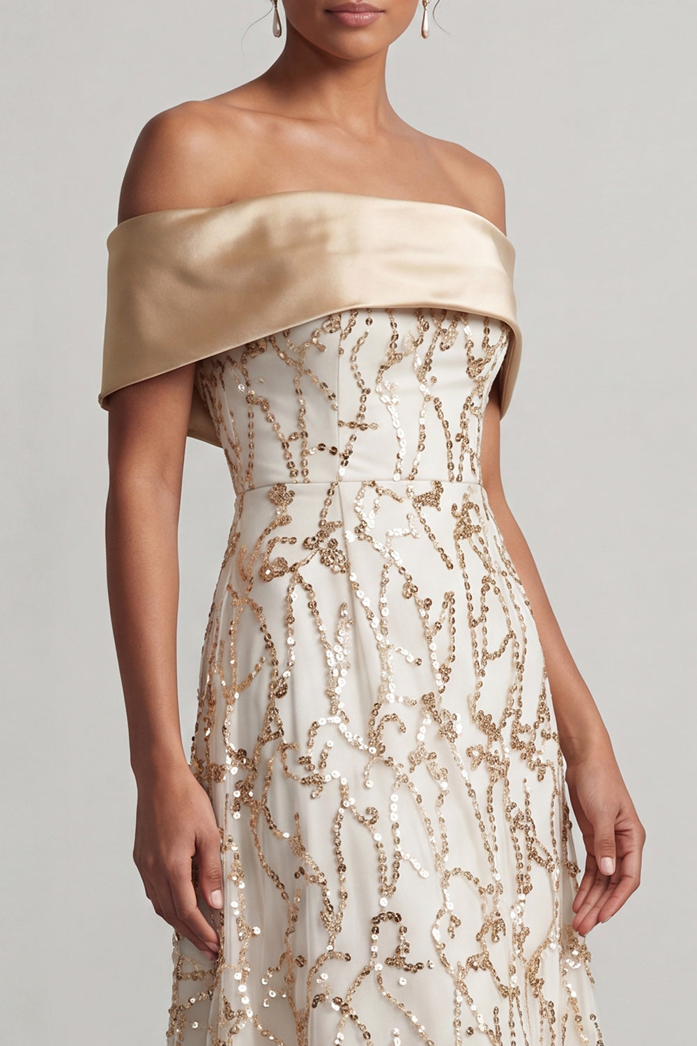 Sparkly Pink A-Line Sequin Long Mother of the Bride Dress