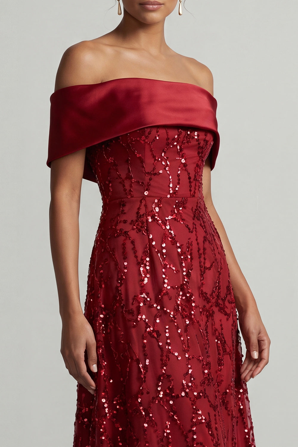 Sparkly Pink A-Line Sequin Long Mother of the Bride Dress
