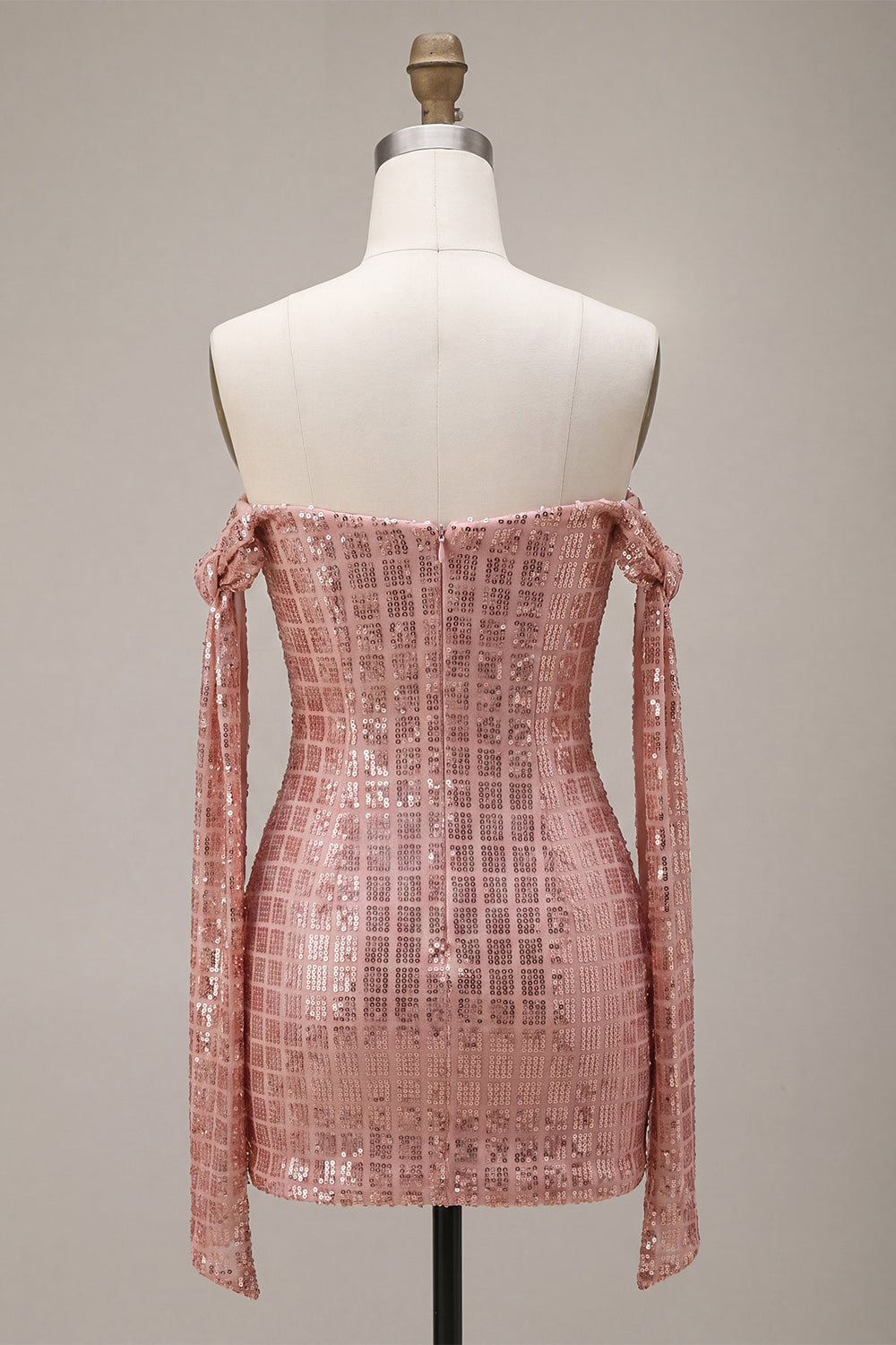 Sparkly Pink Sequin Short Tight Homecoming Dress