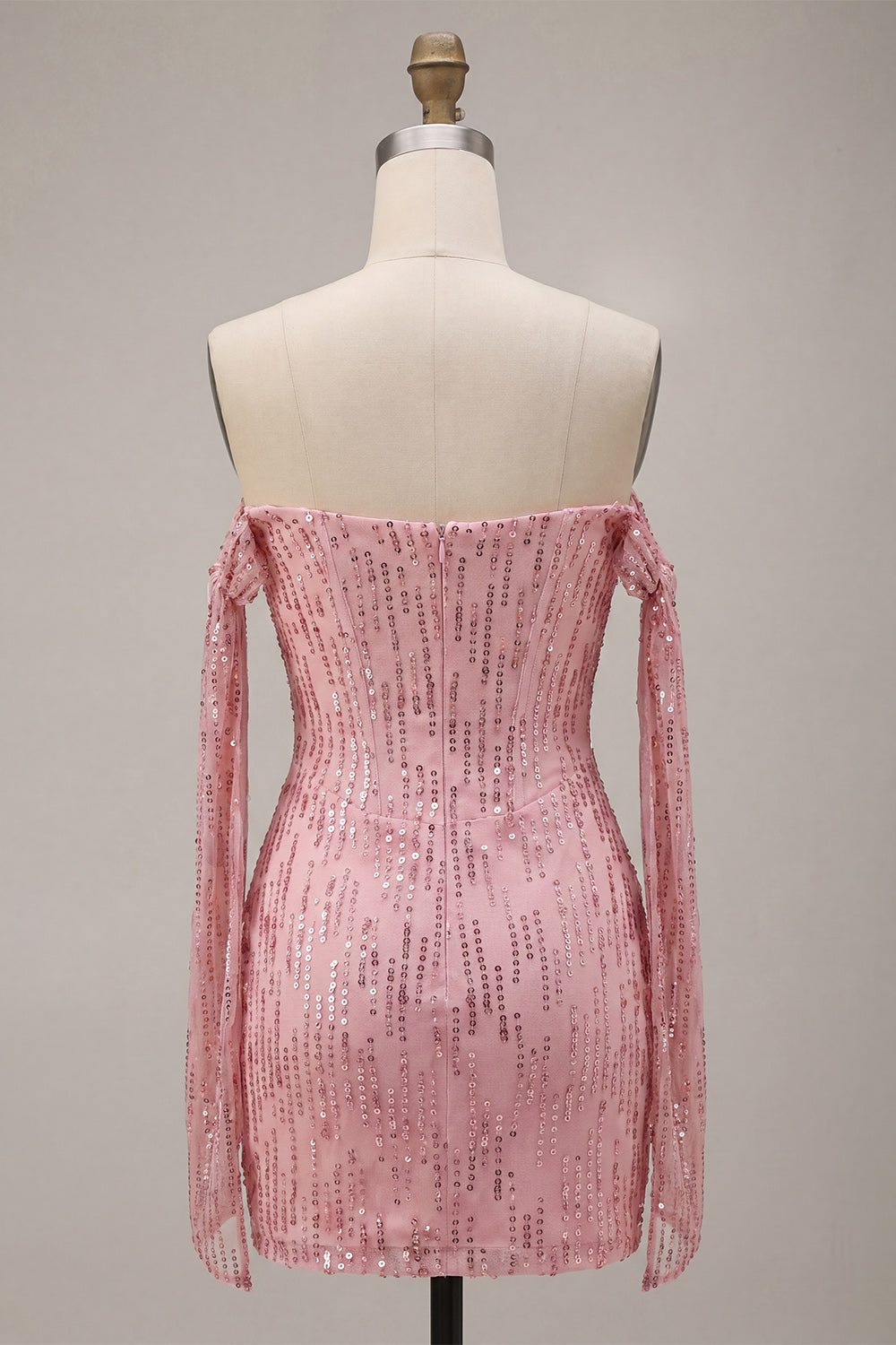 Sparkly Pink Sequin Short Tight Homecoming Dress