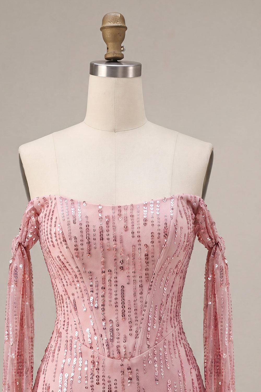 Sparkly Pink Sequin Short Tight Homecoming Dress