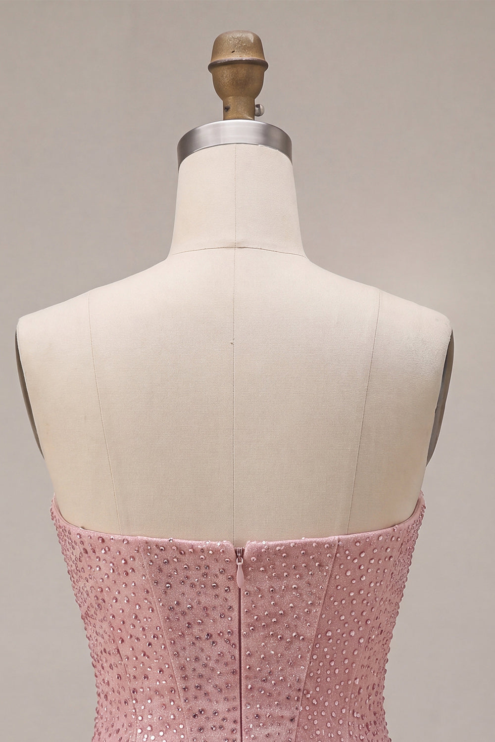 Sparkly Pink Sweetheart A Line Corset Beaded Short Homecoming Dress